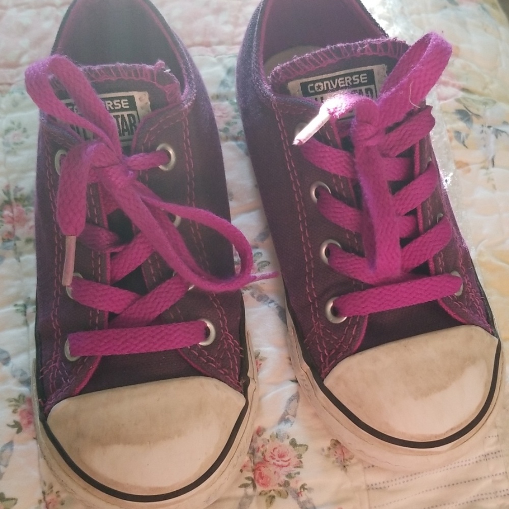 Kids Purple Converse Sneakers